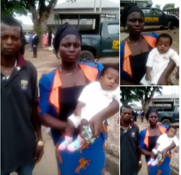 Couple Reunite With Their Baby After He Was Snatched By A Policeman In Imo